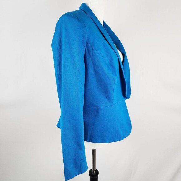Worthington Blue Woman's Peplum Blazer - Picture 2 of 6